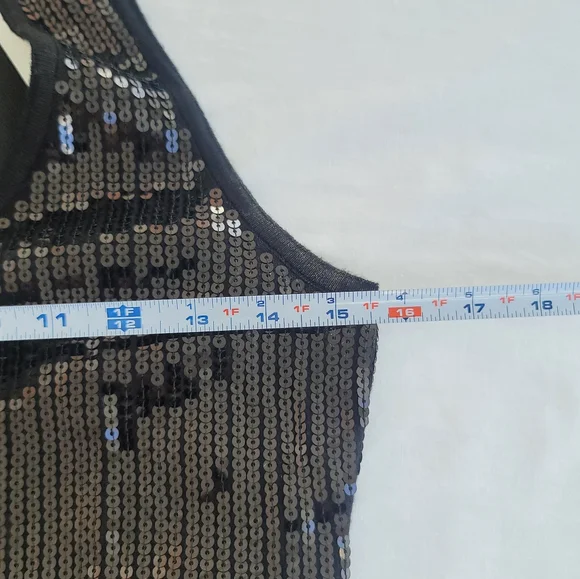 Bebe Black Sequins Minidress Y2K - Picture 8 of 11